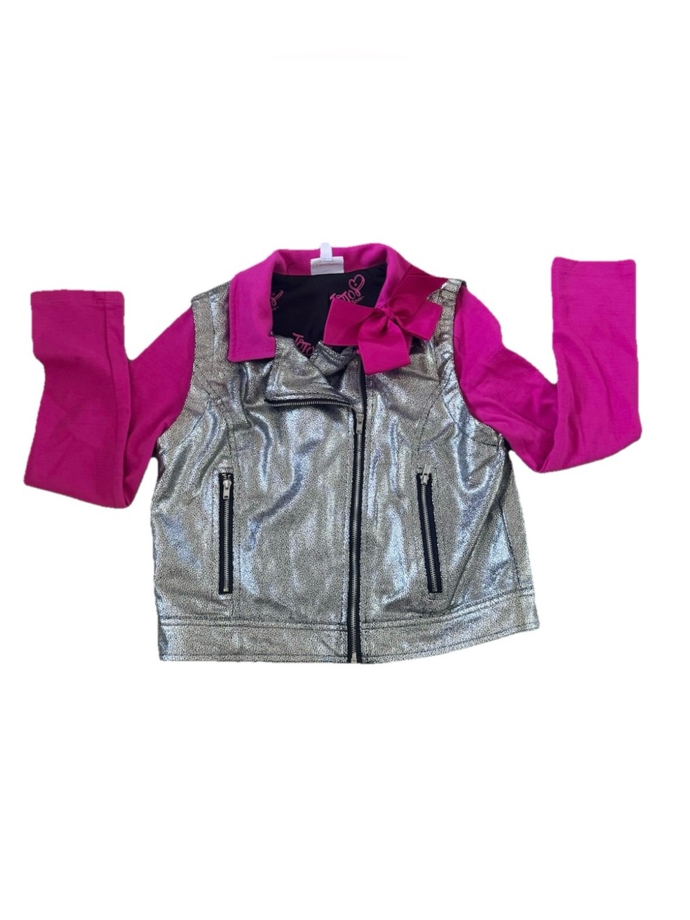 JoJo Siwa Black Jacket with Hot Pink Logo and Trim